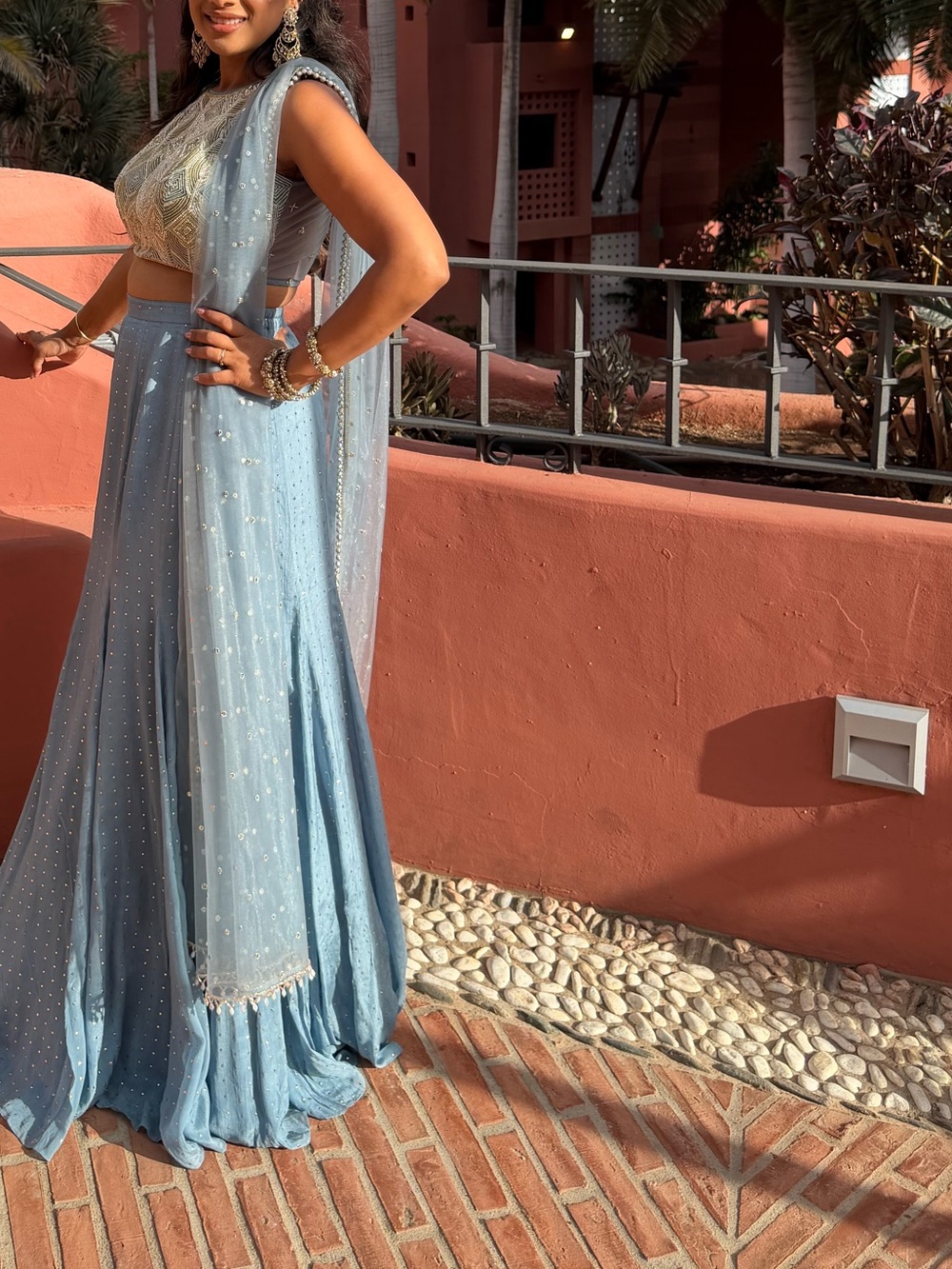 Light Blue Embellished Women's Dress - Brand